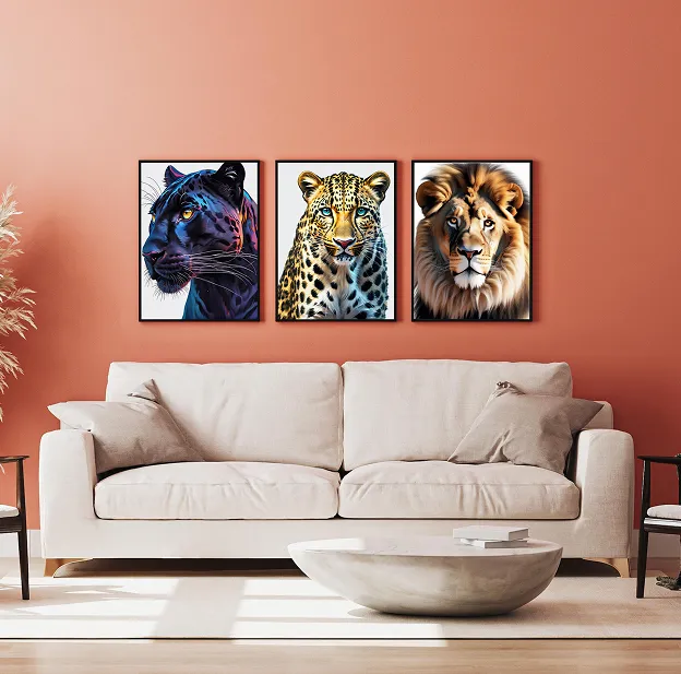 peinture intérieure orange dans un salon à Magnanville dans les Yvelines 78