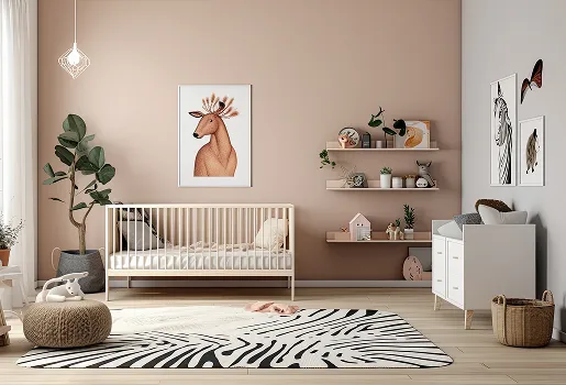 peinture intérieure professionnelle dans une chambre de bébé à Magnanville dans les Yvelines 78